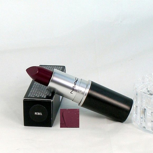 MAC Satin Lipstick Rebel (Cream plum) Boxed - Picture 2 of 3